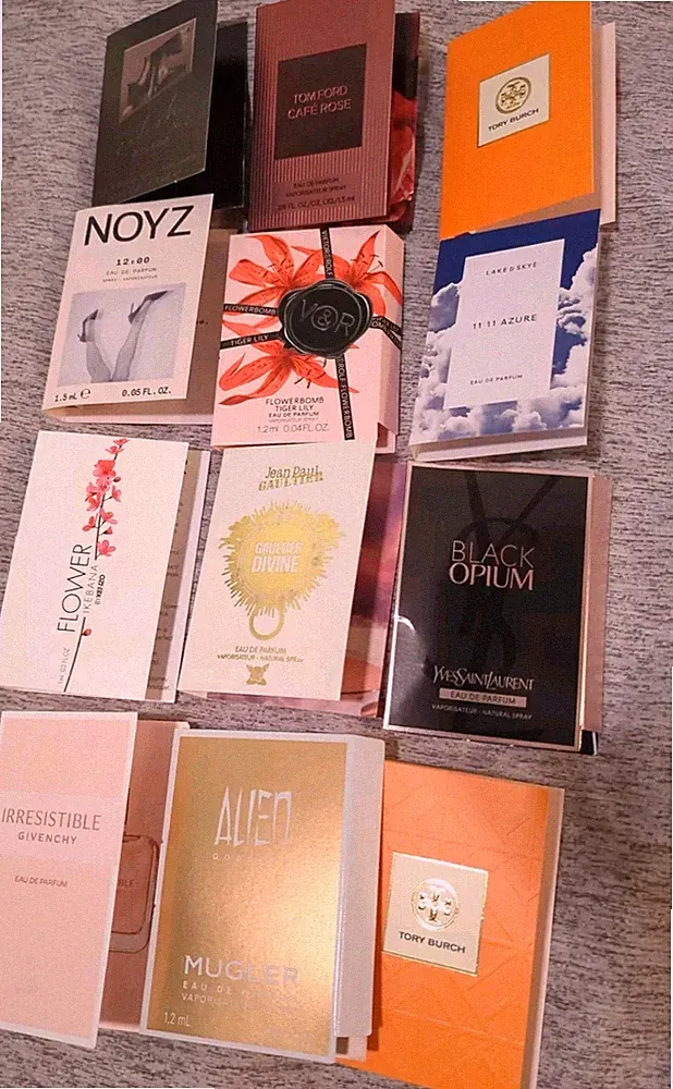 12 Perfume Sampler Lot Designer Fragrance V&R, Tory Burch, Givenchy, YSL, Eilish