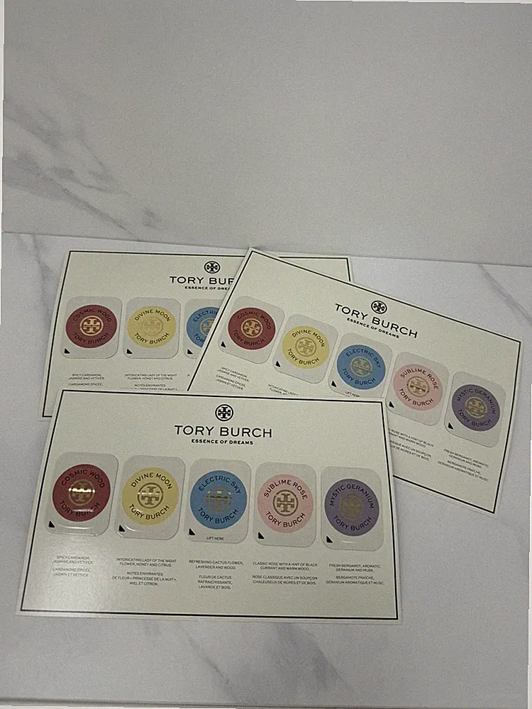 3- Tory Burch Essence Of Dreams Eau de Parfum Perfume Samples 5 On Card Cosmic