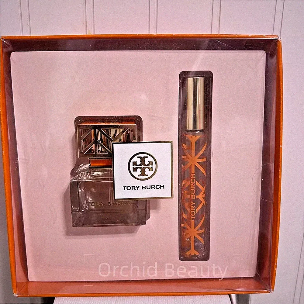 New TORY BURCH Signature EDP Perfume Set~Spray 1 oz/30 ml+ Rollerball 6ml/0.2oz